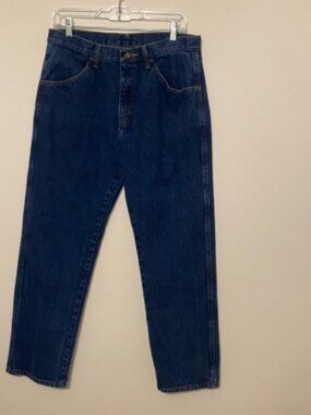 Rustler Men's Dark Blue Straight Jeans